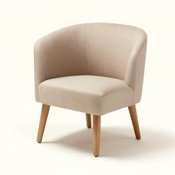 Carolyn Upholstered Slat Back Side Chair In Light Brown (synthetic illustration; no displayed measurements)