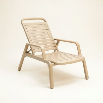 Clay Dell Outdoor Lounge Chair - Beige (synthetic illustration; no displayed measurements)