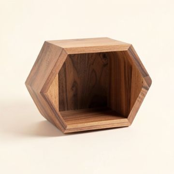 Dailey 3 Piece Solid Wood Hexagon Floating Shelf (synthetic illustration; no displayed measurements)