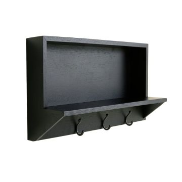 Cliff Canyon Wall-Mounted Entryway Organizer Shelf - Black