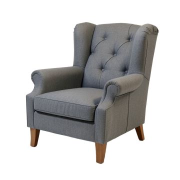 Posen 35 '' Wide Tufted Cotton Slipcovered Wingback Chair