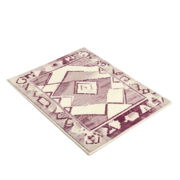 Garney Geometric Ivory/Plum Area Rug (synthetic illustration; no displayed measurements)