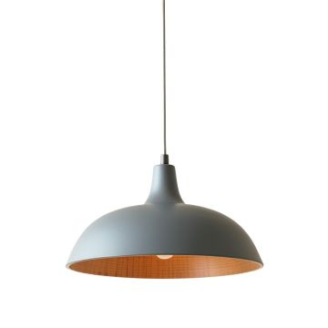 Pine Dale Pendant Light Suspended From One Plain Cable - Gray