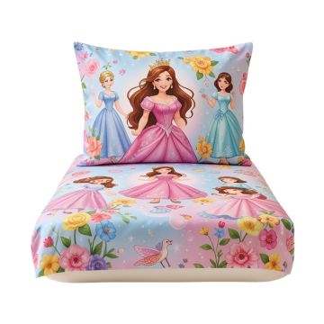 Datney Princess Kids Pillowcase Standard Size - 20 '' X 30 '' [ 1 Piece Pillowcase Only ]