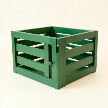 Olive Bluff Empty Furniture-Style Pet Crate - Green (synthetic illustration; no displayed measurements)