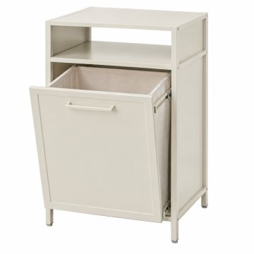 Slate Bluff Freestanding Pull-Out Hamper Cabinet - Ivory