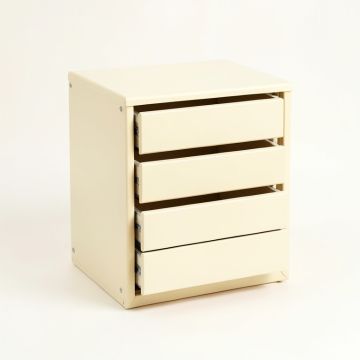 Ash Edge Small-Parts Storage Drawer Cabinet - Ivory (synthetic illustration; no displayed measurements)