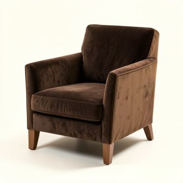 Eclectica 43.75 '' Wide Velvet Armchair (synthetic illustration; no displayed measurements)