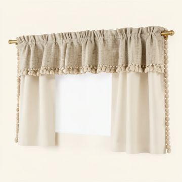 Mardis Beaded 51 '' Window Valance (synthetic illustration; no displayed measurements)