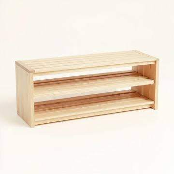 Oak Crest Shoe Storage Bench - Beige (synthetic illustration; no displayed measurements)