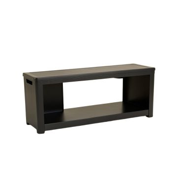 Meadow Bridge Narrow Outdoor Storage Bench - Black