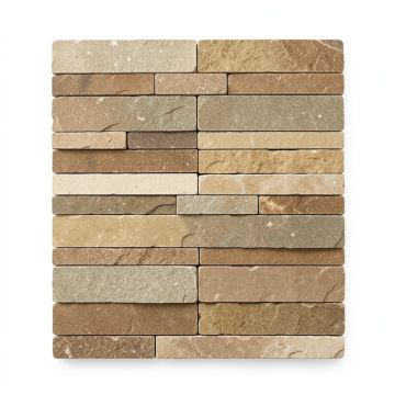 Sunset 6 '' X 24 '' Natural Stacked Stone Mosaic Tile (synthetic illustration; no displayed measurements)