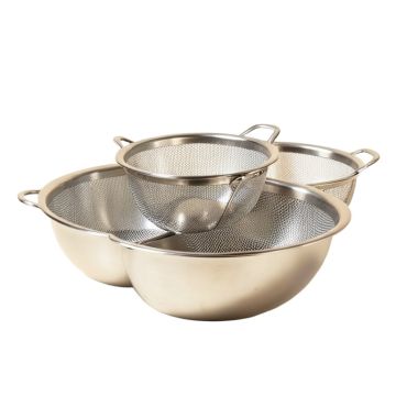 Cook Pro 3 Piece Stainless Steel Mesh Colander Set