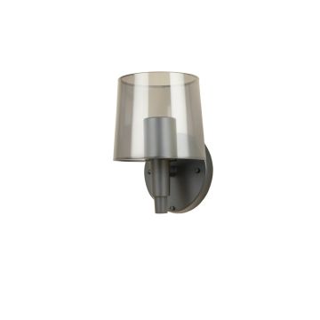 Aspen Dale Wall Sconce Mounted On A Plain Wall - Gray
