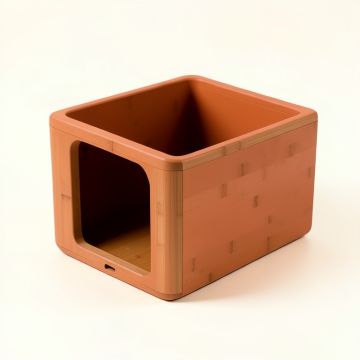 Glen Branch Empty Furniture-Style Litter Enclosure - Terracotta (synthetic illustration; no displayed measurements)