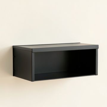 Elm Bend Wall-Mounted Shelf - Black (synthetic illustration; no displayed measurements)
