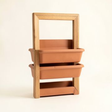 Slate Bend Empty Vertical Garden Frame - Terracotta (synthetic illustration; no displayed measurements)