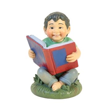 Nyla Gnome Reading Book Statue