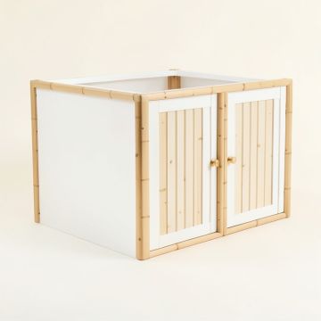 Brook Crossing Empty Furniture-Style Litter Enclosure - White (synthetic illustration; no displayed measurements)