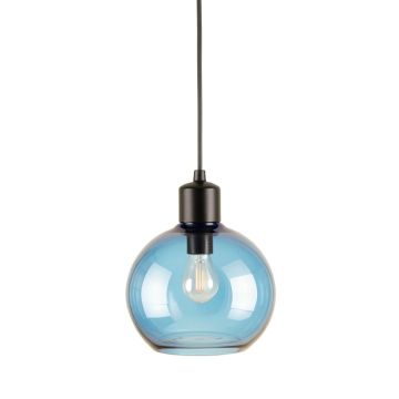 Sage Branch Pendant Light Suspended From One Plain Cable - Blue