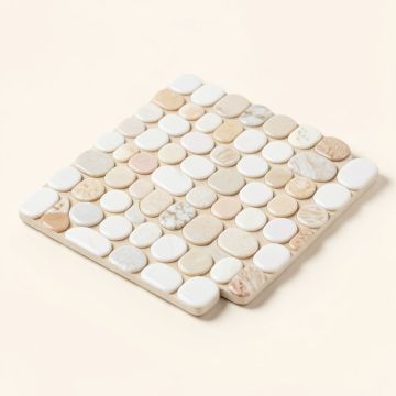 Mini Square 1 '' X 1 '' Seashell Grid Mosaic Tile (synthetic illustration; no displayed measurements)