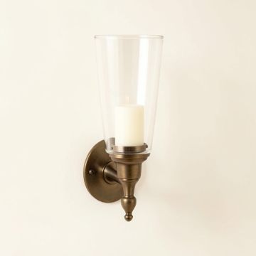 Iron And Glass Wall Sconce (synthetic illustration; no displayed measurements)