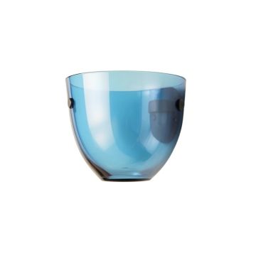 River Arc Wall Sconce Mounted On A Plain Wall - Blue