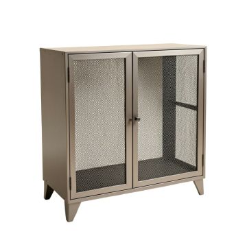 Crea Metal Mesh 2-Door Accent Cabinet