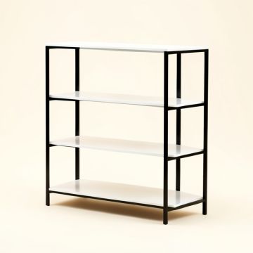 Jaymion 42.91 '' H X 31.5 '' W Steel Etagere Bookcase (synthetic illustration; no displayed measurements)