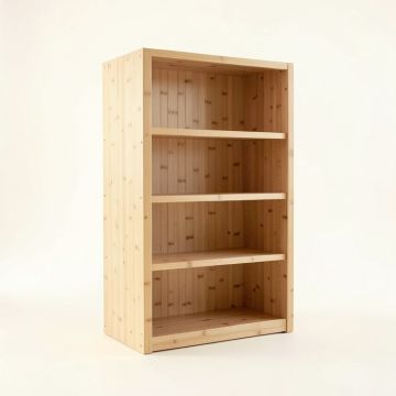Elm Bridge Freestanding Bookcase - Beige (synthetic illustration; no displayed measurements)