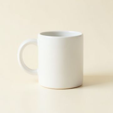 Pine Arc Ceramic Mug - White (synthetic illustration; no displayed measurements)