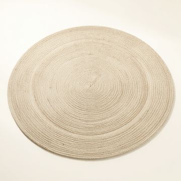 Laurel Bluff Round Area Rug - Beige (synthetic illustration; no displayed measurements)