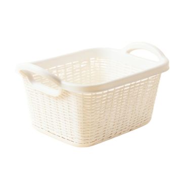 Moss Canyon Empty Storage Basket - White