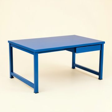 Hazel Crossing Empty Workshop Workbench - Blue (synthetic illustration; no displayed measurements)