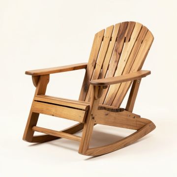 Jordanna Solid Wood Rocking Adirondack Chair (synthetic illustration; no displayed measurements)