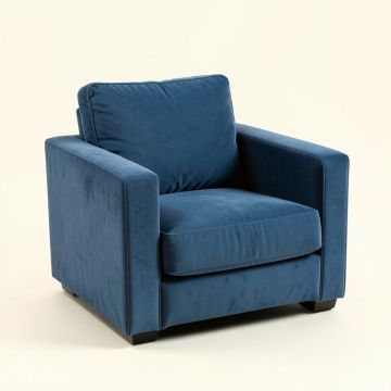 Dune Bridge Upholstered Armchair - Blue (synthetic illustration; no displayed measurements)