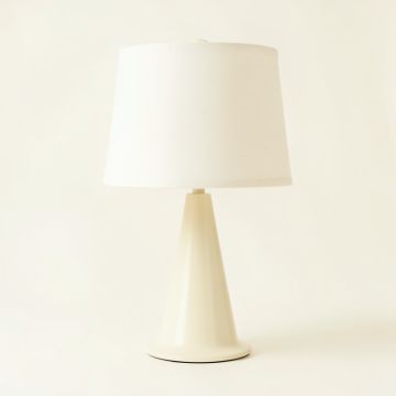 Field Bend Table Lamp With A Plain Fabric Shade - Ivory (synthetic illustration; no displayed measurements)