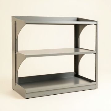 Maple Bluff Desktop Shelving Unit - Gray (synthetic illustration; no displayed measurements)