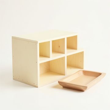 Wren Arc Empty Coffee-Station Organizer - Cream (synthetic illustration; no displayed measurements)