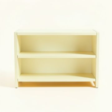 Spruce Bend Low Bookcase - Ivory (synthetic illustration; no displayed measurements)