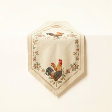 Chattooga Rooster Embroidered Table Runner (synthetic illustration; no displayed measurements)