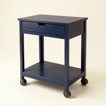 Slate Dell Empty Rolling Workshop Cart - Navy (synthetic illustration; no displayed measurements)