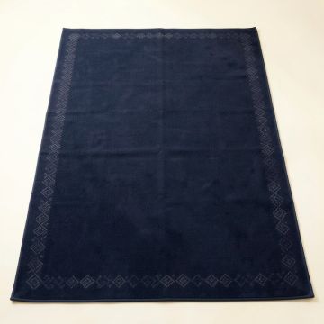 Rowan Crest Rectangular Area Rug - Navy (synthetic illustration; no displayed measurements)