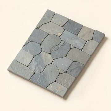 Harlow Glass/Natural Stone Mosaic Tile In Gray (synthetic illustration; no displayed measurements)