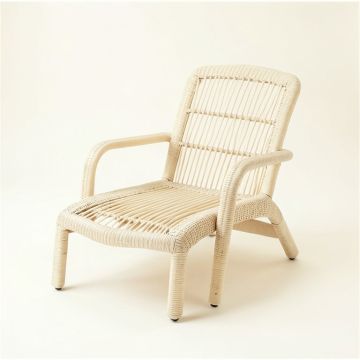 Flint Crest Outdoor Lounge Chair - Ivory (synthetic illustration; no displayed measurements)