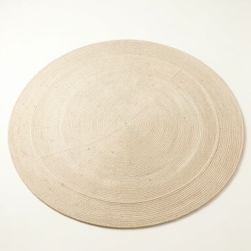 Olive Crest Round Area Rug - Beige (synthetic illustration; no displayed measurements)