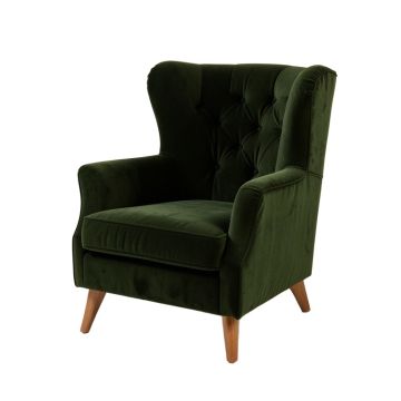 Pressler 37.8 '' Wide Tufted Velvet Wingback Chair (synthetic illustration; no displayed measurements)