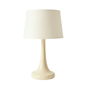 Moss Bridge Table Lamp With A Plain Fabric Shade - Ivory