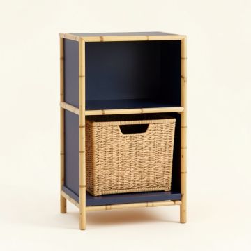 Shore Crossing Freestanding Pull-Out Hamper Cabinet - Navy (synthetic illustration; no displayed measurements)