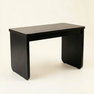 Vale Arc Writing Desk - Black (synthetic illustration; no displayed measurements)